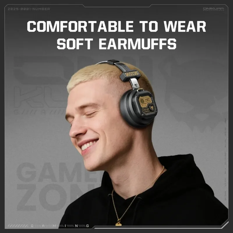 Casque Bluetooth Onikuma supra-auriculaire stéréo Hi-Fi professionnel pour le sport avec écouteurs et lecteur de musique TF/AUX_voghion.com
