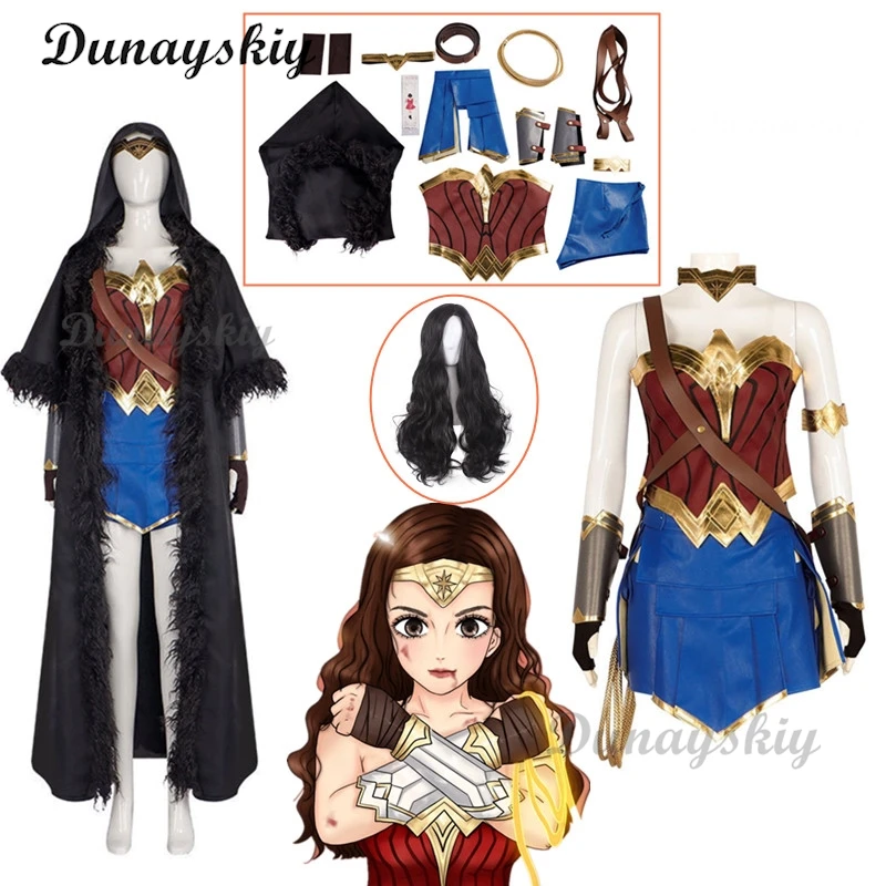 

Аксессуары для костюма на Хэллоуин, косплей-корсет Diana Prince, топы, женская синяя юбка для взрослых, гетры, красивые наручники