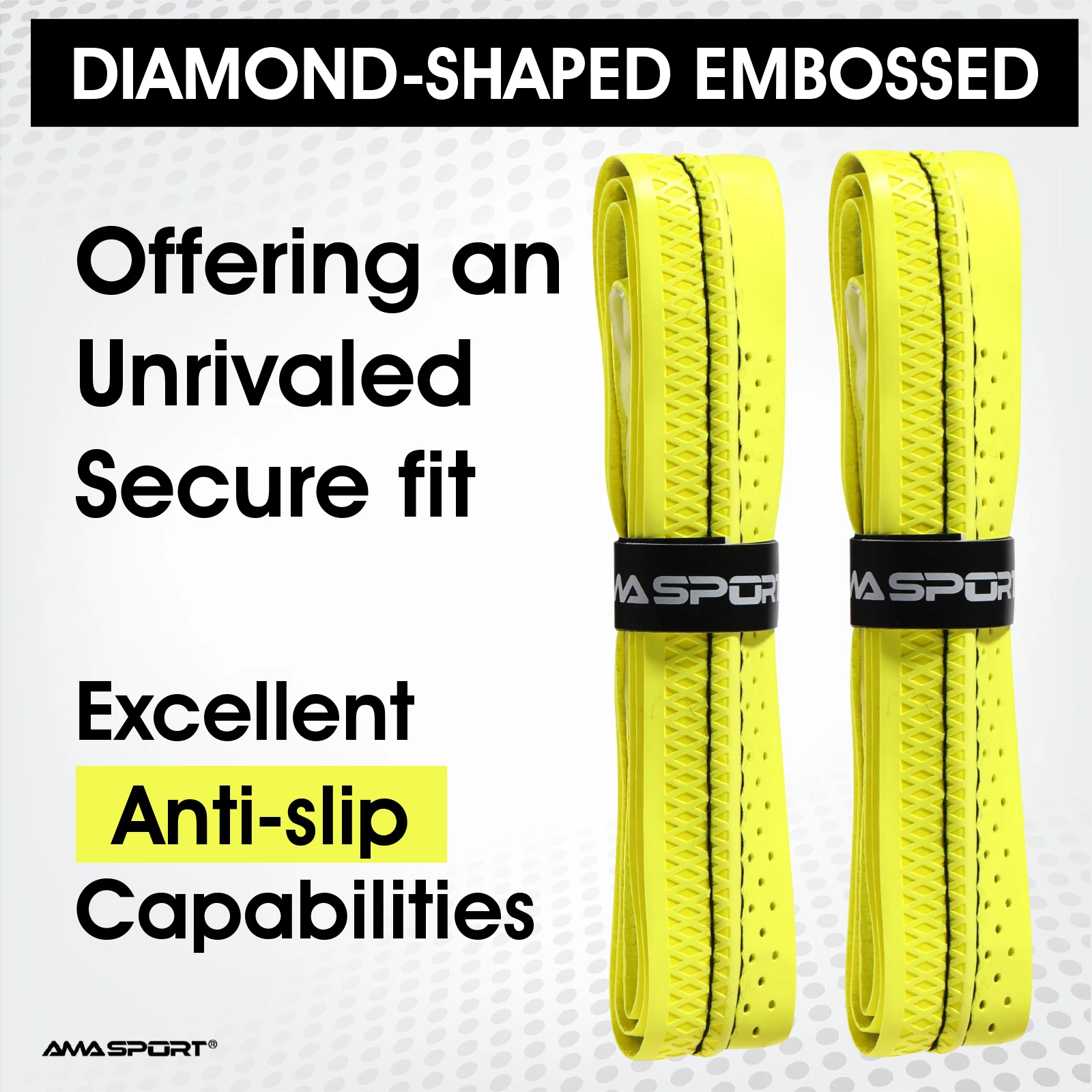 AMA SPORT Pickleball Paddle Grip Tape-Replacement Grip Wrap for Pickleball Racket-Moisture Wicking Surface & Comfort Grip-Blue