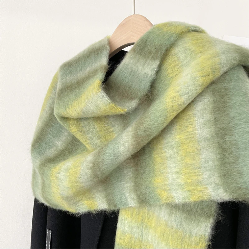 Designer Brand Winter Scarf Women Warm Cashmere Shawl Wraps Striped Print Scarves Pashmina Blanket Luxury Bufanda Female Foulard luxury brand women scarf warm cashmere shawl wrap winter pashmina blanket carriage print scarves female foulard designer bufanda