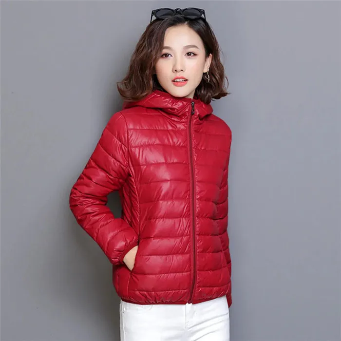 Glossy Winter Down Cotton Jacket 2026 Women Cotton-Padded Coat New Casual Ultra Light Hooded Parkas Short Warm Coat Female
