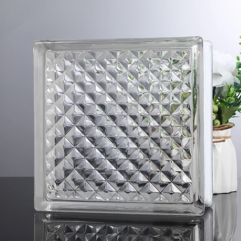 thumbnail image 1 of Ladrillo de vidrio ultrablanco, ladrillo de cristal, pared divisoria para baño, transparente, claro, opaco, patrón de sol, ladrillo hueco cuadrado, 1 of 5
