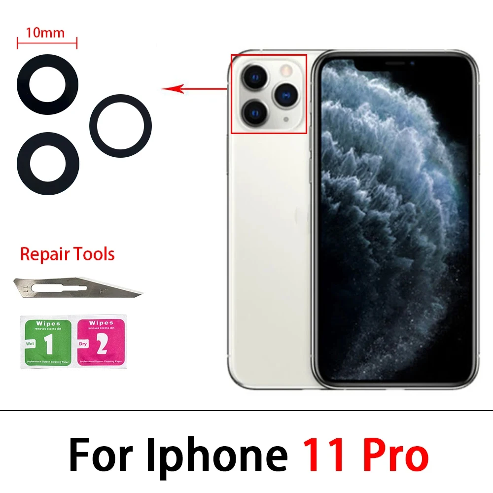 Rear Camera Glass Lens with Adhesive Replacement