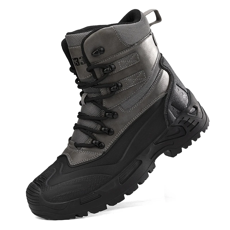 Men's High-top Tactical Military Boots Combat Physical Training Desert Snow Mountaineering Hunting Fishing Tooling Cargo Boots