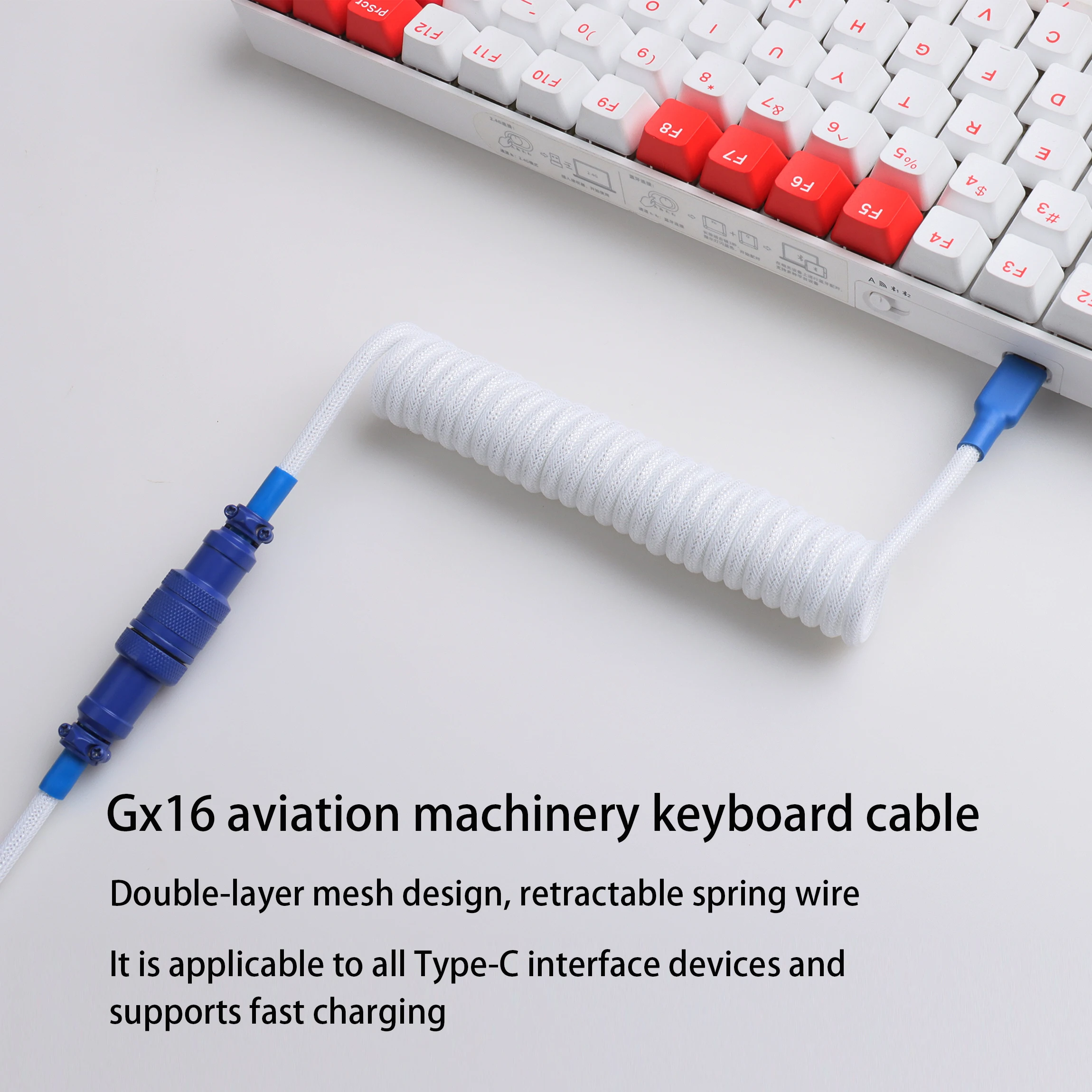 Mecânico, Cabo Aviador, Custom Desktop Computer Aviation Connector, Cabo Paracord