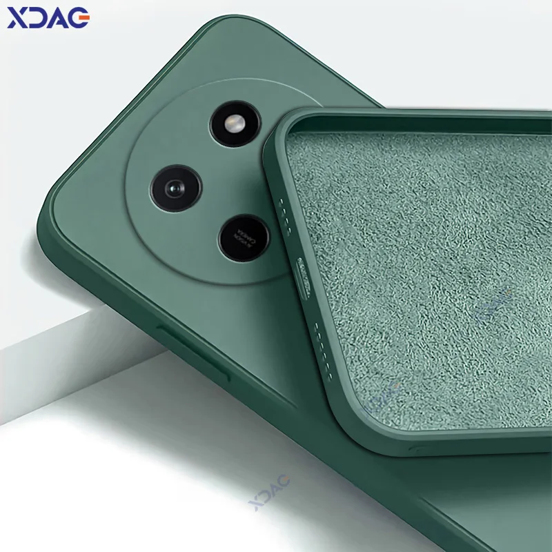 Premium Liquid Silicone Shockproof Case - Soft Protective Cover in Square Design