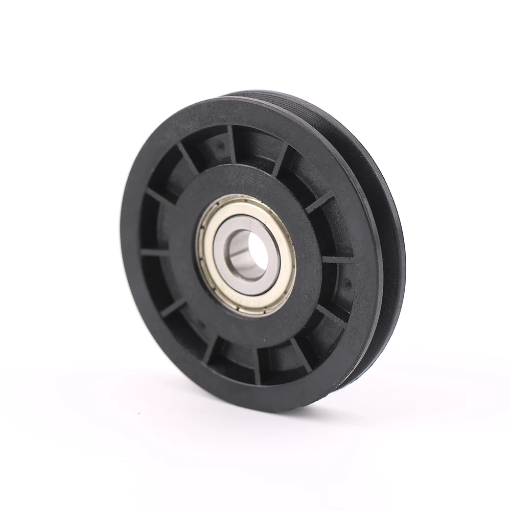 1pcs Elevator wire rope wheel Applicable to 3mm diameter steel wire rope nylon hanging wheel 6200 bearing diameter 66mm