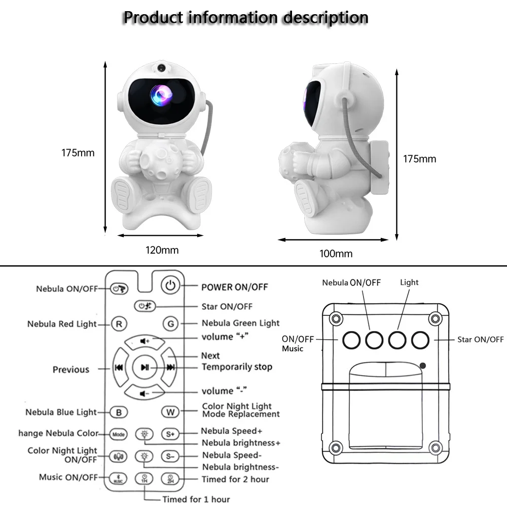Astronaut Galaxy Night Light 5