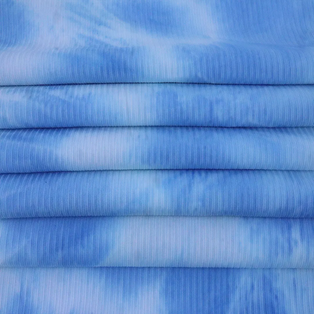 Трикотажная ткань DlueTie-dye домашний текстиль эластичная трикотажная в рубчик 220 г