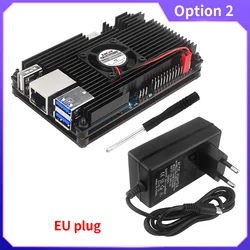 Orange Pi Aluminum Alloy Enclosure with Cooling Fan & Heat Sink Option (Option 2)