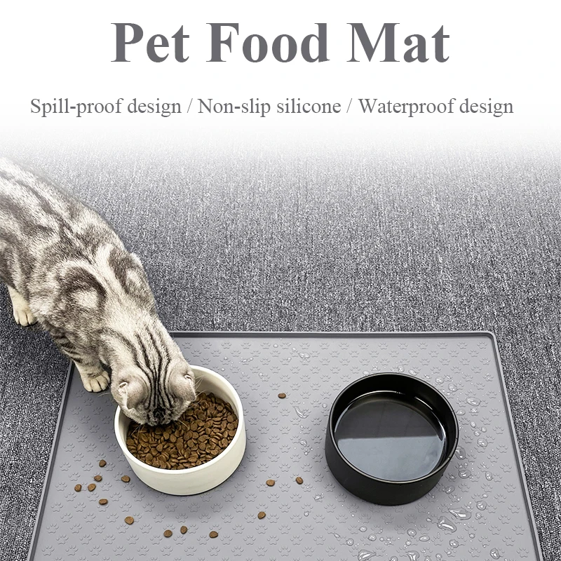 DesignSter Lucky Pet Food Tray – Top Grade Cloud Silicone Feeding Mat Pad  Anti-Slip Waterproof Dog Cat Bowl Placemat Pet Food Tray, Dog Food Recipes,  Food Animals | Dog Food Mat, Silicone