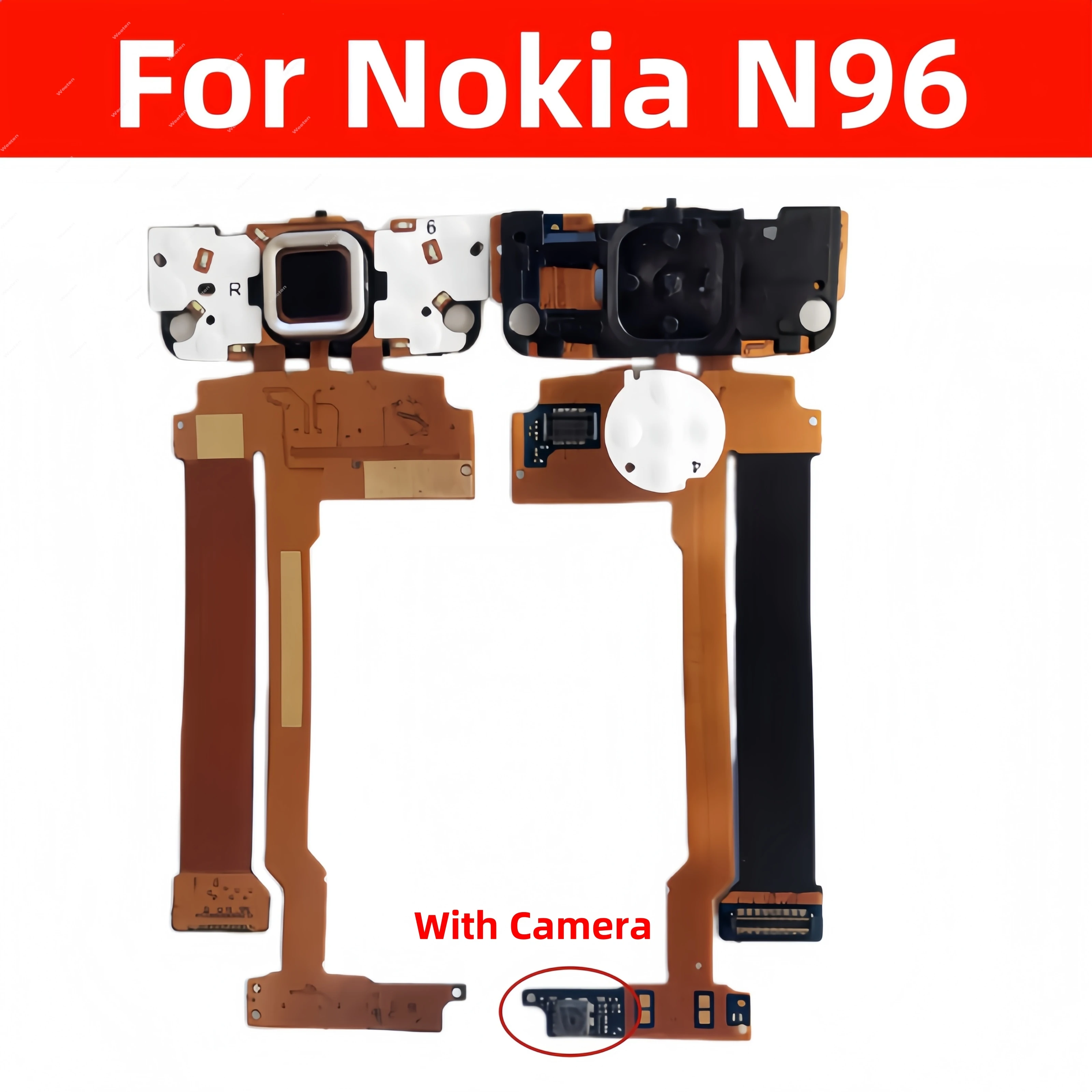 LCD Ekran Flex Kablo Nokia N95 N96 2 GB 8 GB Tuş Takımı PCB Düz Ön