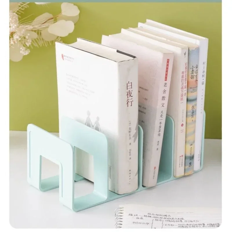4 Grid Bookends Stand Bookshelf Desktop Decor Storage Rack Book Holder School Stationery Office Desktop File Organizer book organizer book holder book stand