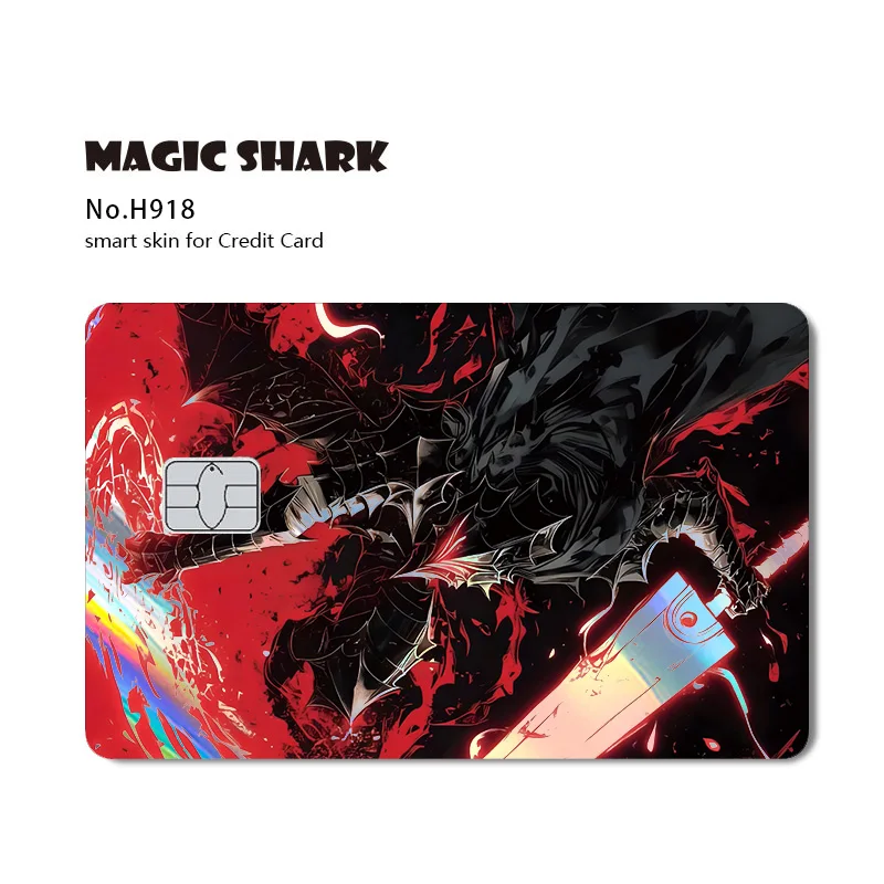 Magic Shark Dark Anime Holographic Card Sticker Skin