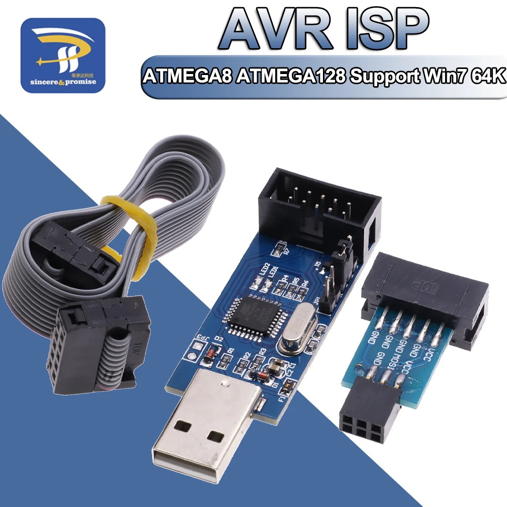 LC-01 1 компл. Плата адаптера 10 контактов на 6 контактов + USBASP USBISP AVR программатор USB ATMEGA8 ATMEGA128 ATtiny/CAN/PWM 10-контактный проводной модуль DIY
