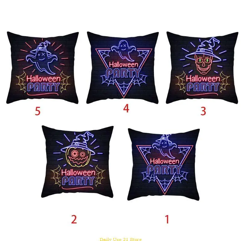 

2Pcs Halloween Party Throw Pillow for Case Spiderweb Cushion Cov
