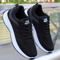 2025 Summer Unisex Mesh Casual Sneakers Outdoor Breathable Light Lace Up Casual Shoes for Men Flat Walking Training Sports Shoes 2