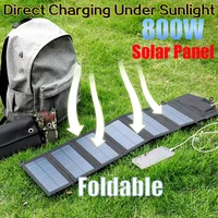 6-Fold 800W Foldable Solar Panel 20W/h Portable Solar Panels Charger USB 5V Full Time Power Solar Panel Mobile Power Supply 1