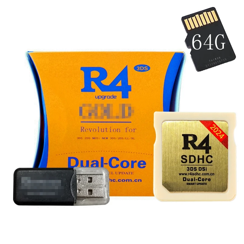 NEW 2024 R4 Card Adapter + 64G/32G/16G/8G TF Card