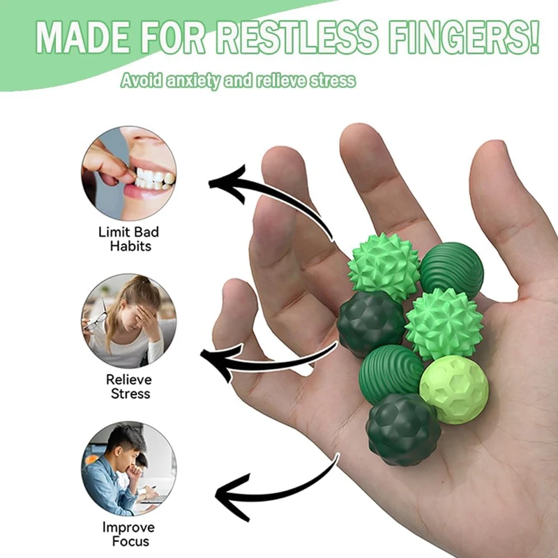 Silicone Magnetic Sensory Balls Fidget Toy Worry Balls Autism Calming Fidgeting Toy Kid Adults Anxiety Relief Stress Sensory
