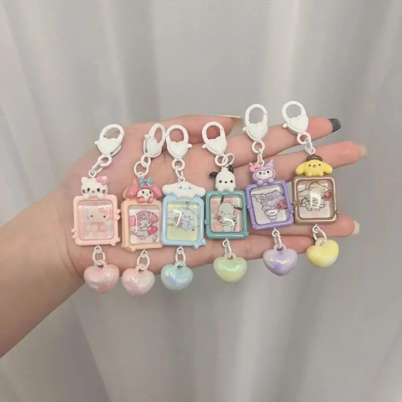 

New Sanrio Hello Kitty Kawaii Anime Kuromi Key Chain Cute Cartoon Bookbag Pendant Car Keychain Decoration Creative Girl Gift