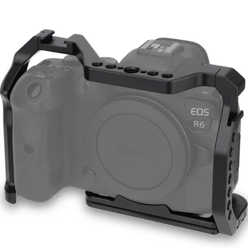 LEFTFOTO Gabbia completa per fotocamera Canon R5 R5II R6 R6II Mirrorless, supporto per estensione microfono luce di riempimento staffa accessori per riprese