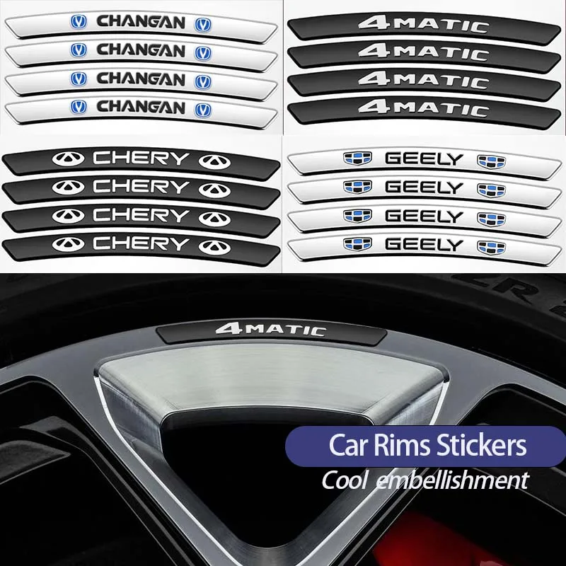 Cerchi Per Auto Decorazione Strisce Di Alluminio Mozzo Ruota Adesivo Per Audi Quattro Lexus Kia Honda Ferrari Bmw Fiat Abarth Porsche