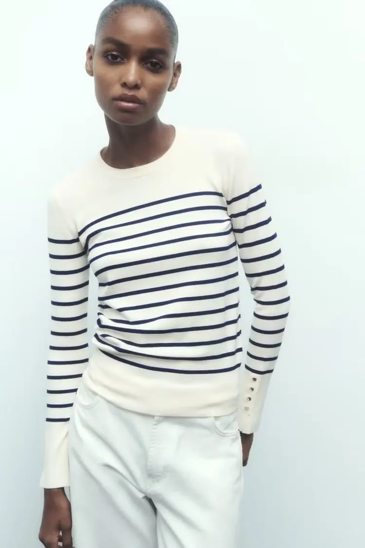 

2023 Autumn New INS Women's Simple and Fashionable Round Neck Casual Basic Long Sleeve Knitwear Underlay Sweater
