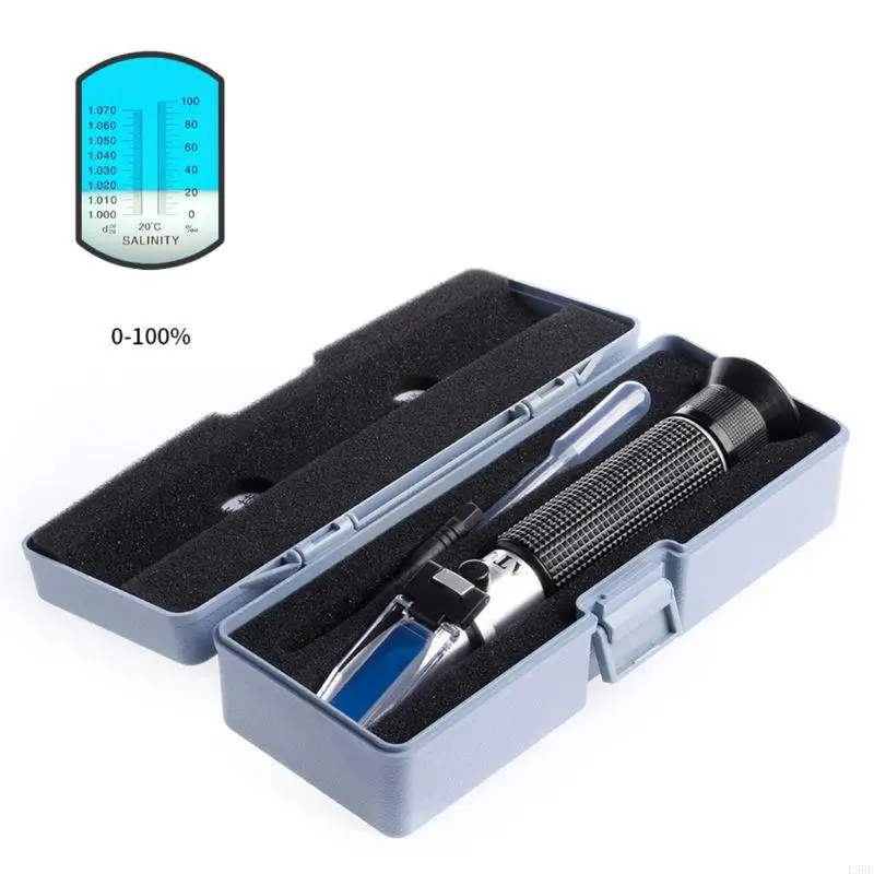 L5BF Salinity Refractometer Meter Water Reader Marine 0~10% Salt Aquarium Test Tester