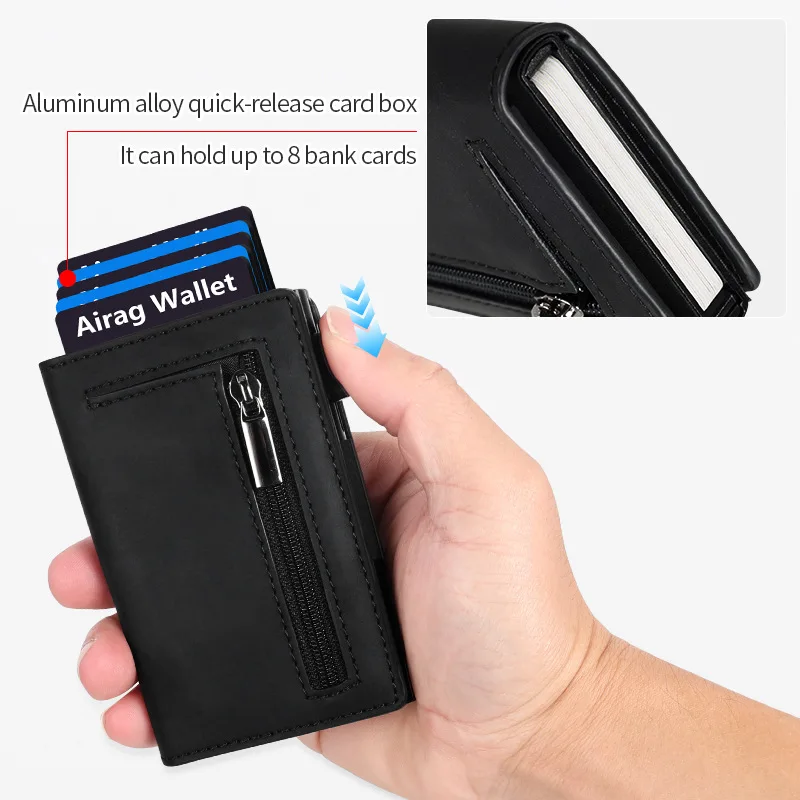 Magnetic Luxury RFID-Blocking Leather Wallet