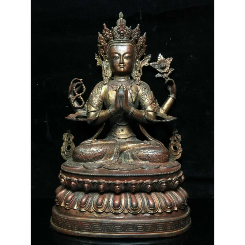 

Collect China Buddhism Tibet Temple Bronze Kwan-Yin Buddha Statue