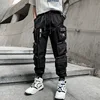 2022 Techwear Style Multi Pockets Cargo Pants Man Vintage Punk Hip Hop Pants Ribbon Casual Joggers Streetwear 3