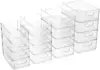 Refrigerator Organizer Bins - Plastic Pantry Organization and Storage Baskets - Stackable Food Fridge Organizers 2
