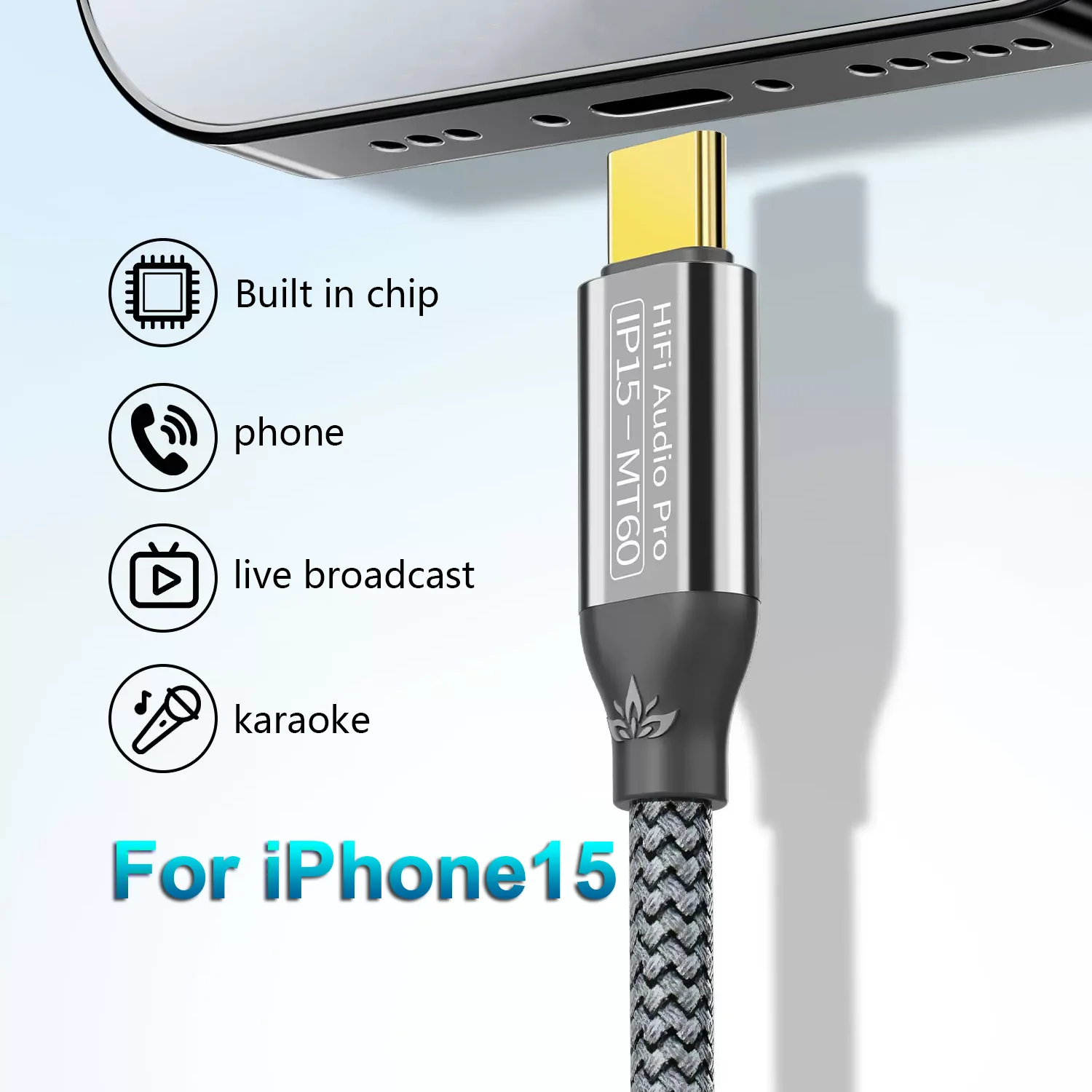 USB Type C To 3.5mm Female Headphone Jack Adapter for IPhone15 Laptop Mate 60 Huawei Met Samsung Etc