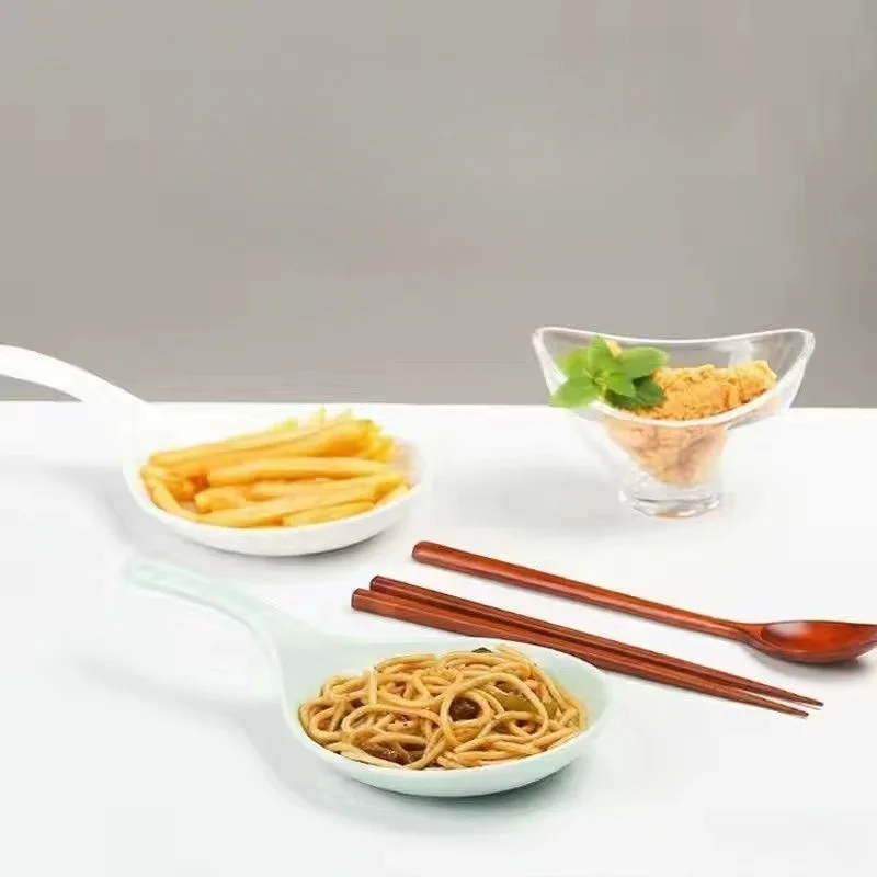 Korean Handheld Dish Spoon Tray Fries Fried Chicken Snack Plate Fruit Dessert Cake Platter 1pcs dish plate