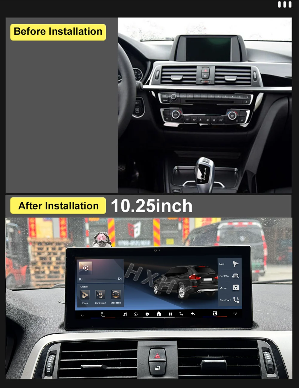 Gesture Control Screen Android 14 8+256G Auto Carplay For BMW F30 F31 F34 Car Dv