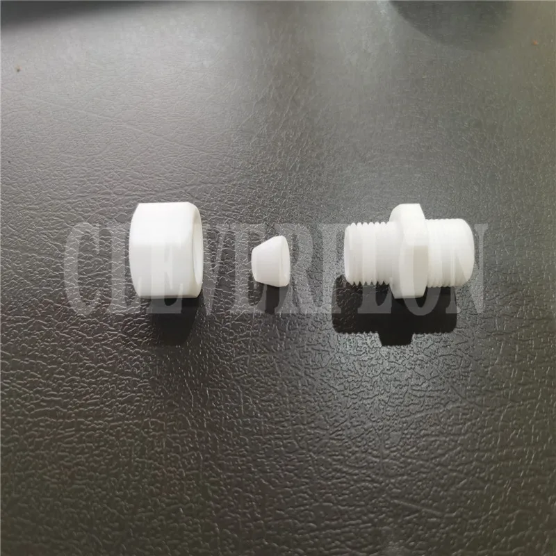 화이트 스트레이트 G 수 스레드 PTFE 커넥터