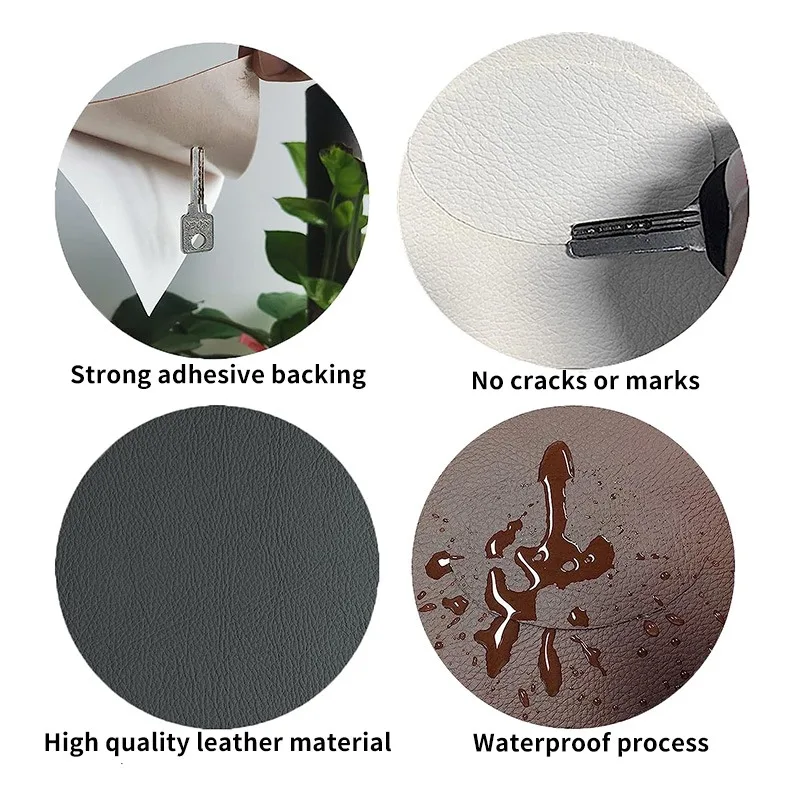 Leather Repair Patch Leather Repair Patch for Furniture Sofa Car Seats Office Chairs Couch Scratch Tape Kit Self Adhesive Hand Bag PU Leather Sticker