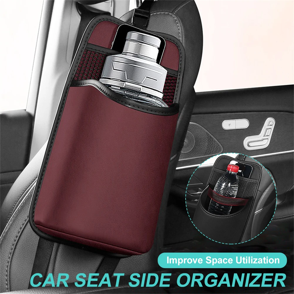 

Car Seat Side Storage Bag Hanging Car Seat Storage Beverage Bottle Cell Phone Holder Box for Car SUV Truck Interior Accessories