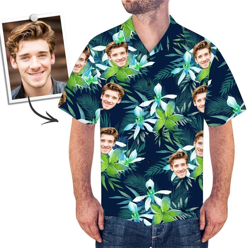 Unisex Hawaiian Shirts Custom Funny 3d Diy Print Button Shirts Short Sleeves/long Sleeves Hawaii Shirt Tops European Size 6xl 4