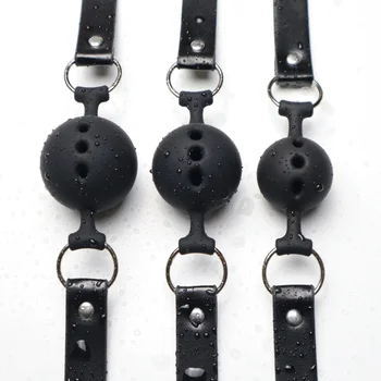 All Silicone Mouth Gag Breathable Ball Gag Adjustable Belt Mouth Sex Toys For Adult SM Games Sexyshop Erotic Accessories 2