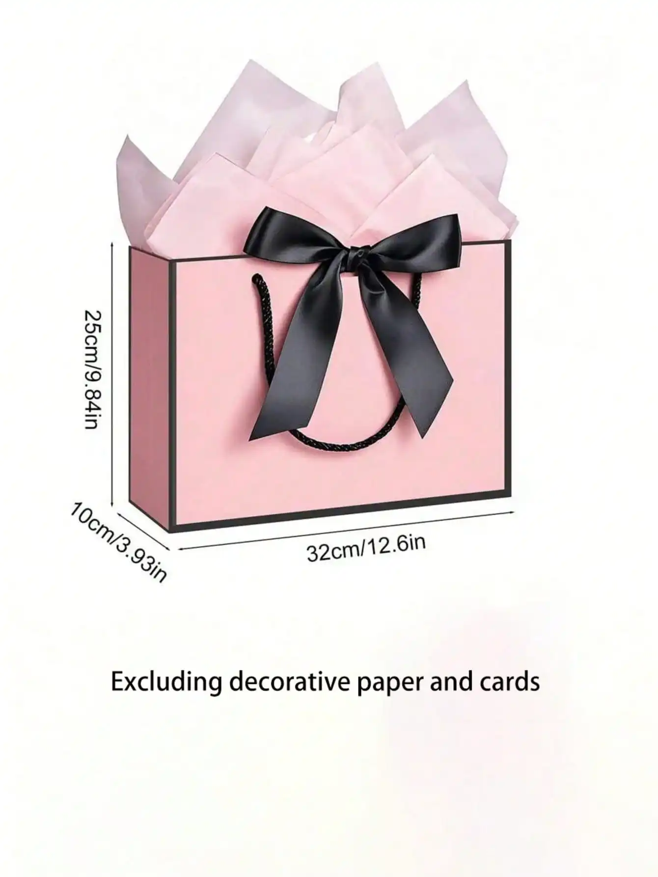 1pc large paper gift bag(Excluding decorative paper and cards)- Valentine's Day gift bag - portable gift bag with handle 2