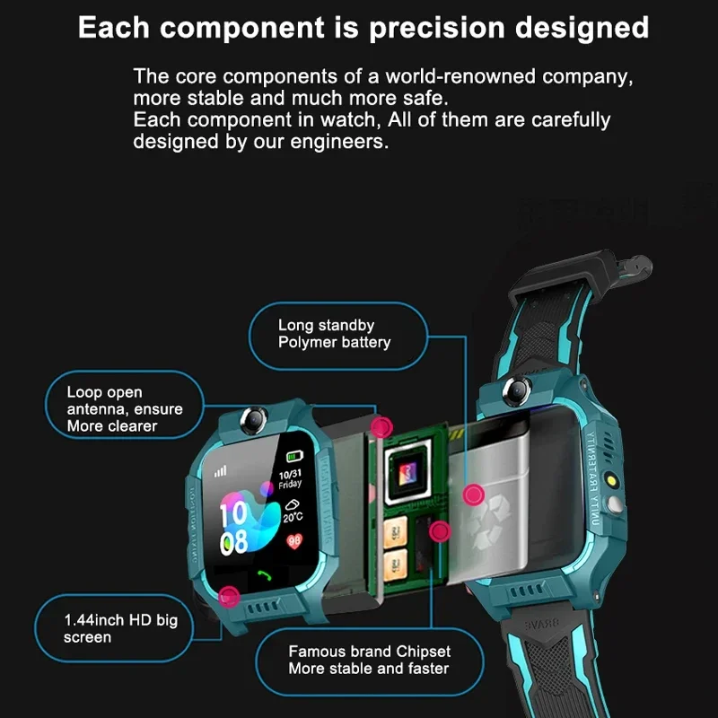 Q19 Children Smart Watches SOS Phone Watch Smartwatch Kids With Sim Card Photo Waterproof IP67 A28 Q19 Gift For IOS Android 2