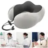 28*26cm Travel Pillow U-Shaped Neck Pillows Breathable Non-Fading Sleeping On Airplanes Memory Foam Neck Support With Zipper 1