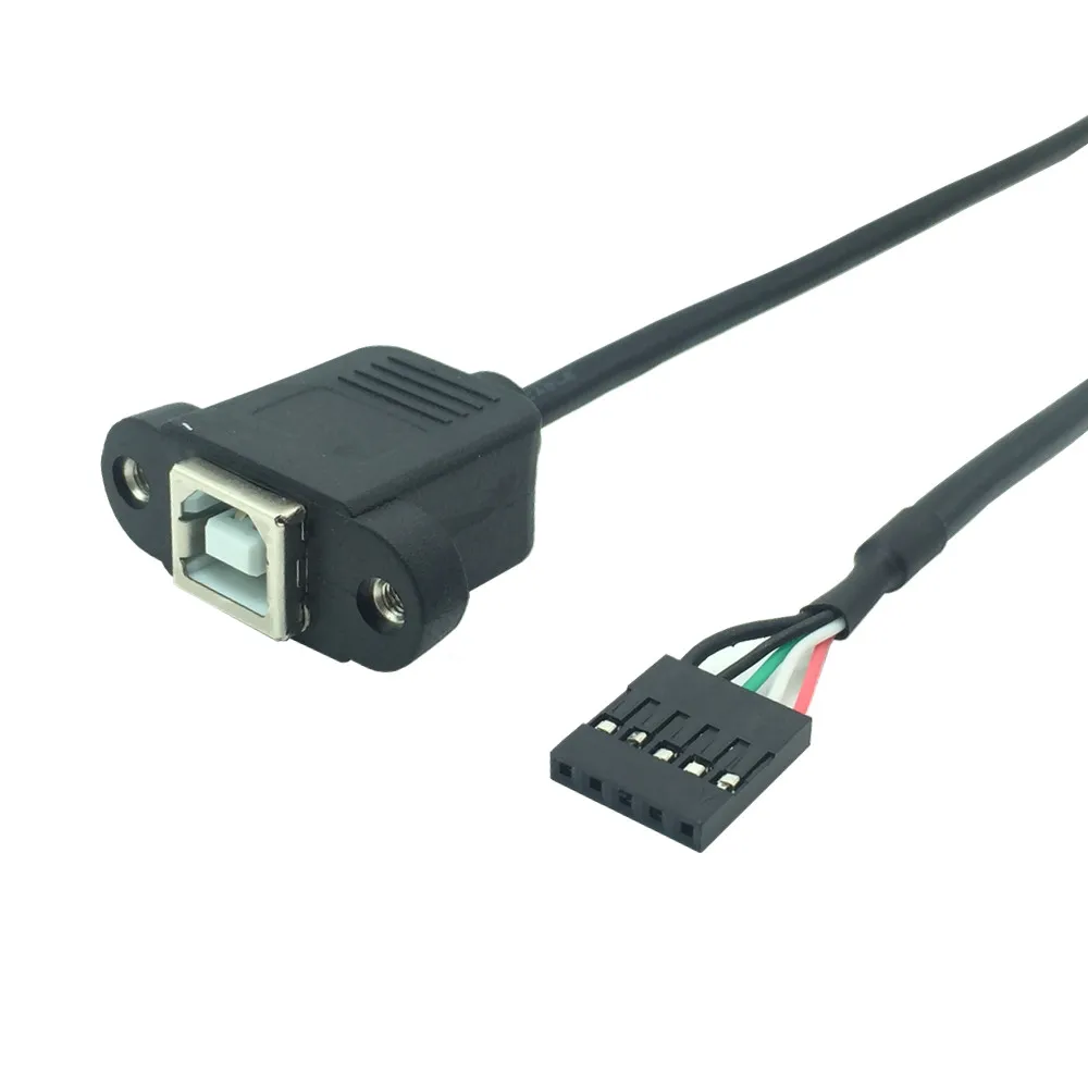 Centímetros db 254 Milímetros 5pin Cabeçalho Feminino para Usb 2.0 tipo b Feminino f f com Cabo de Montagem em Painel Parafuso 30