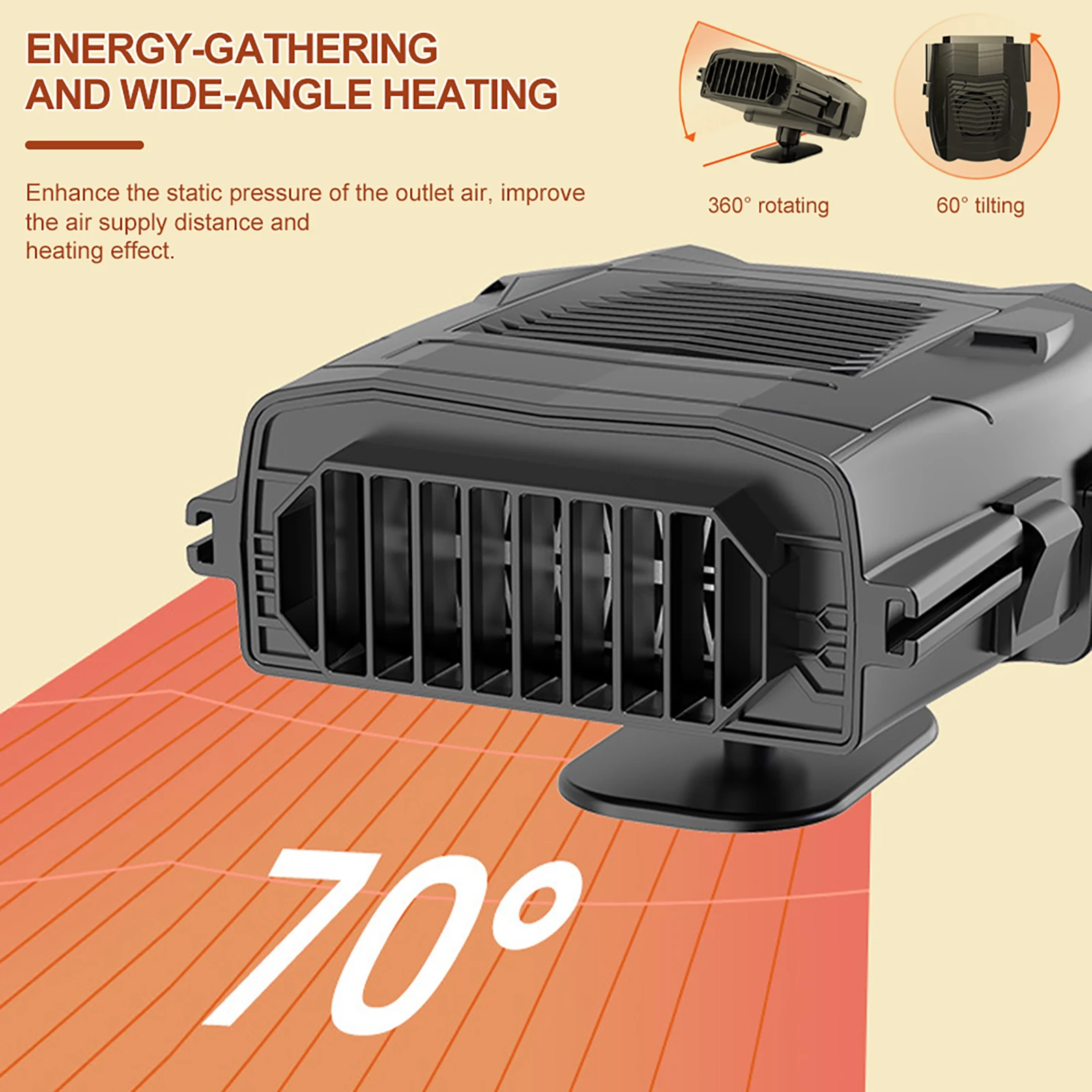 자동차 히터, 12V, 휴대용 전기 난방 팬, 200W, 난방 냉각 팬, 전기 건조기..