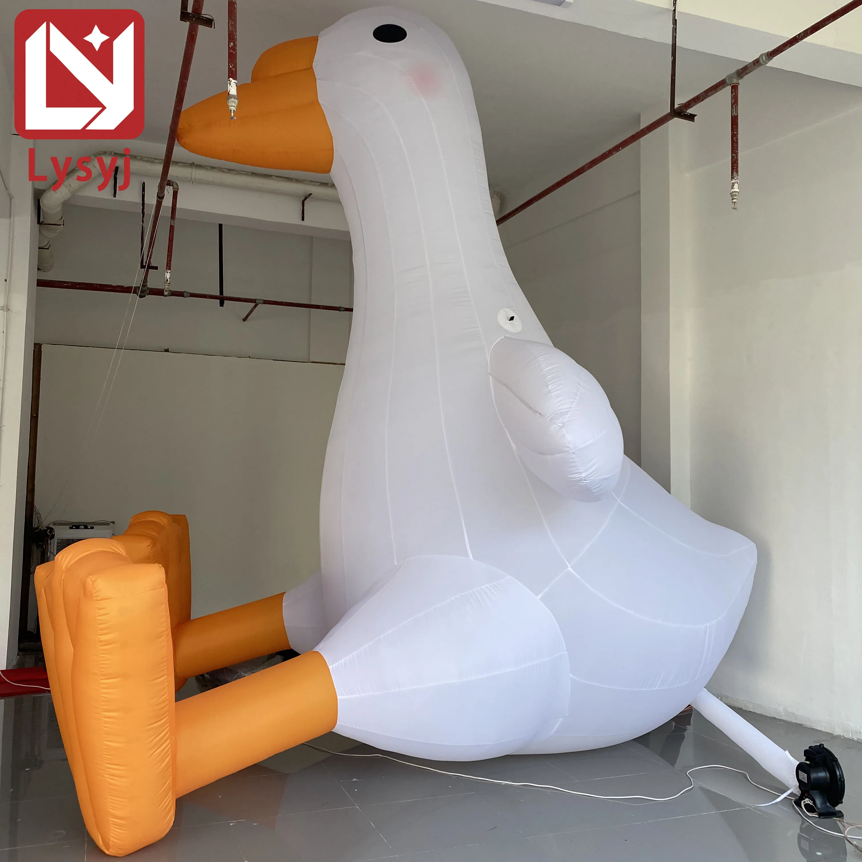 5M Giant Inflatable Cartoon Goose Air Blow Duck Blowup Animal Mascot 3D Creative Playground Park Decoration Event Advertise