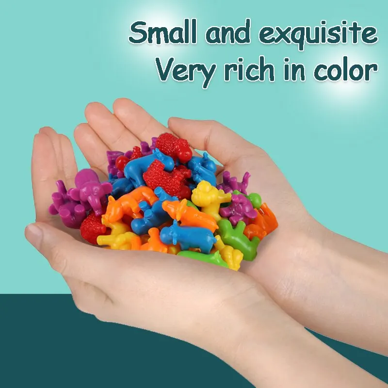 Children's Rainbow Counting Early Education Cognitive Toys Children's Montessori Teaching Aids Mathematics Toddler Game Set 3