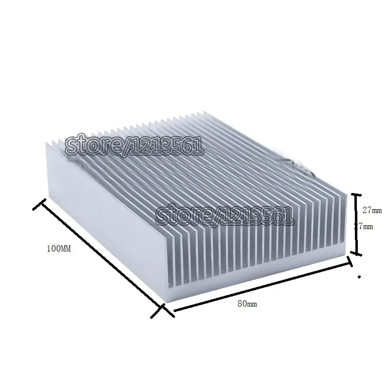 압출 알루미늄 방열판, 100x80x27mm, 1 개