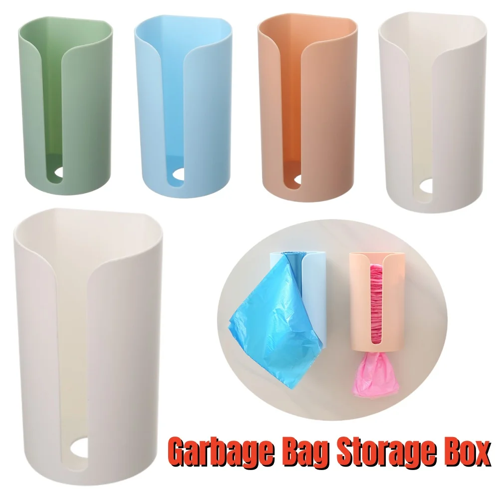 Garbage Bag Storage Box Wall Mounted Trash Bags Holder Kitchen Plastic Bag Container Bathroom Garbage Dispenser Organizer trash bags disposable trash bags garbage bags